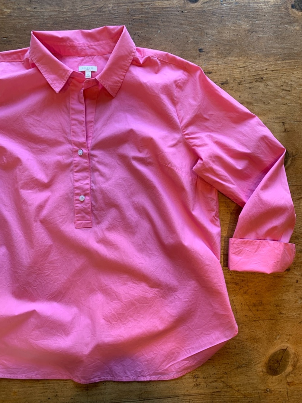 Talbots Bright Pink Popover Shirt - Picture 6 of 16